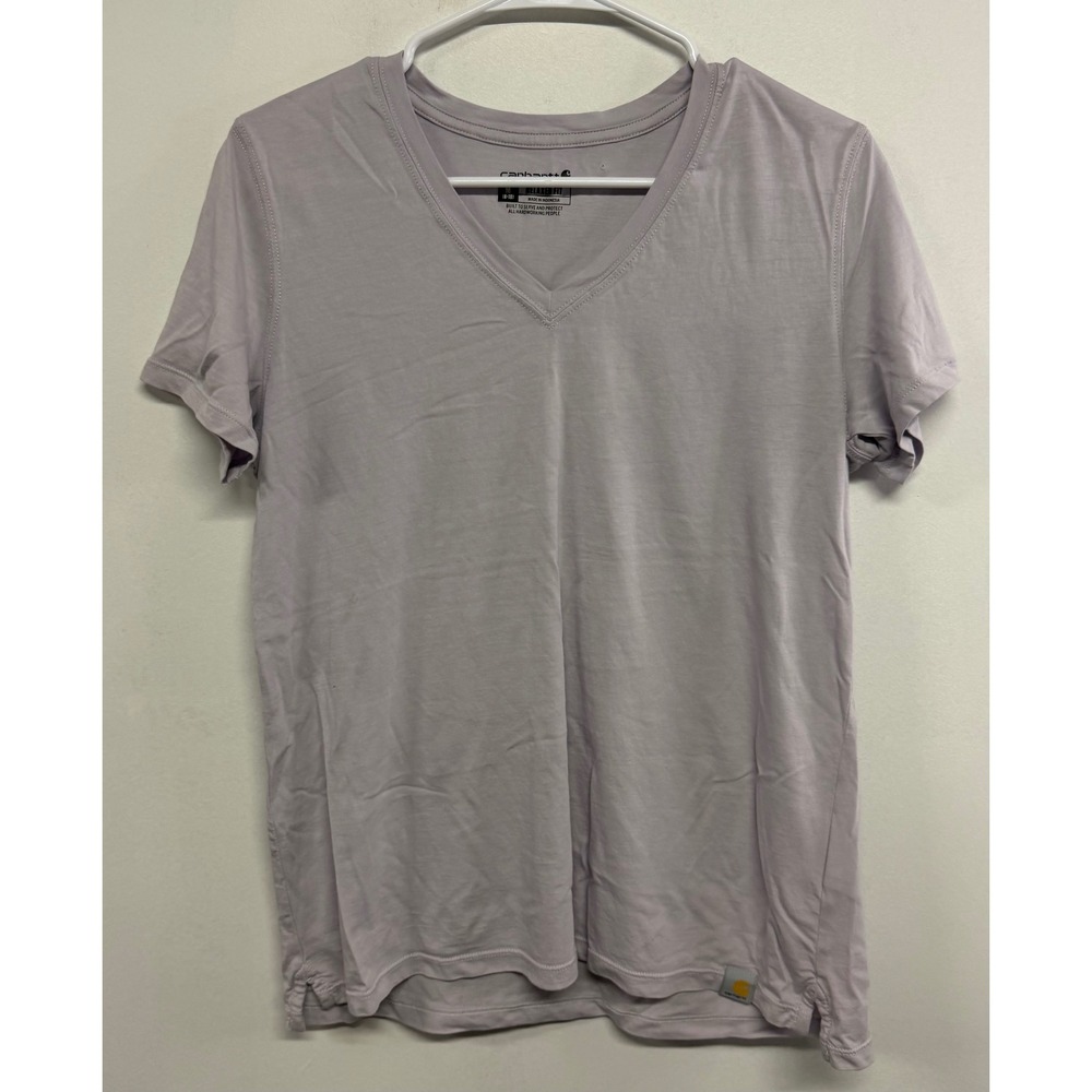 Carhartt Womens Relaxed Fit V-Neck T-Shirt Lavender Purple TK5739-W‎ Size M 8-10